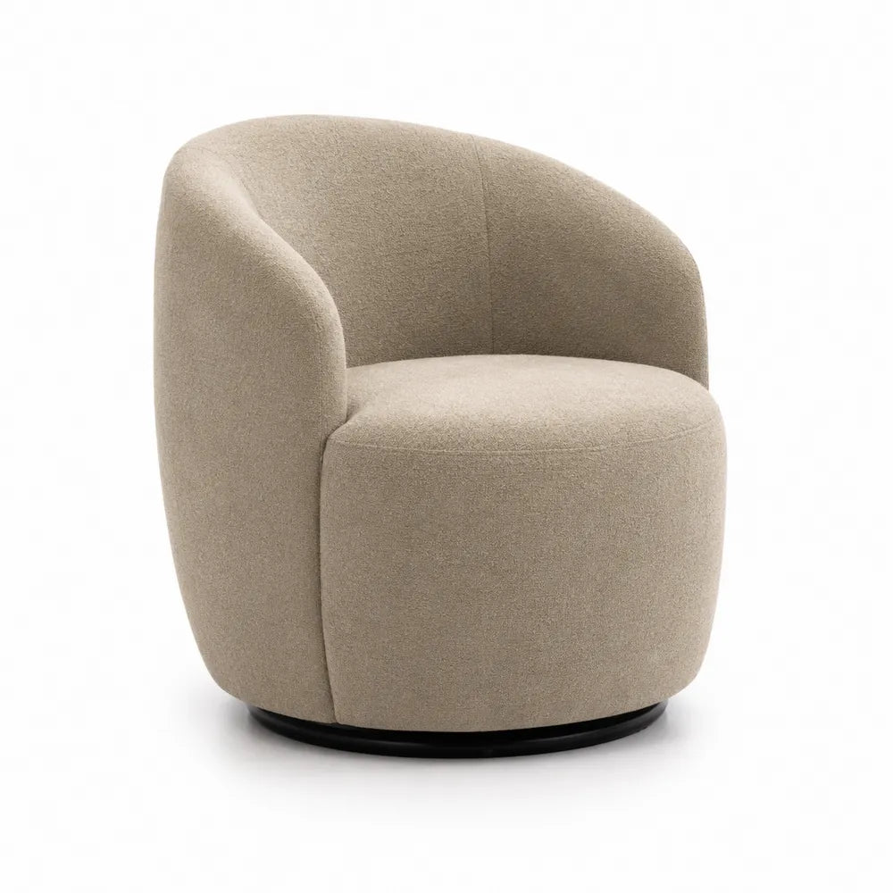 Drehbarer Lounge-Sessel Polyester Beige