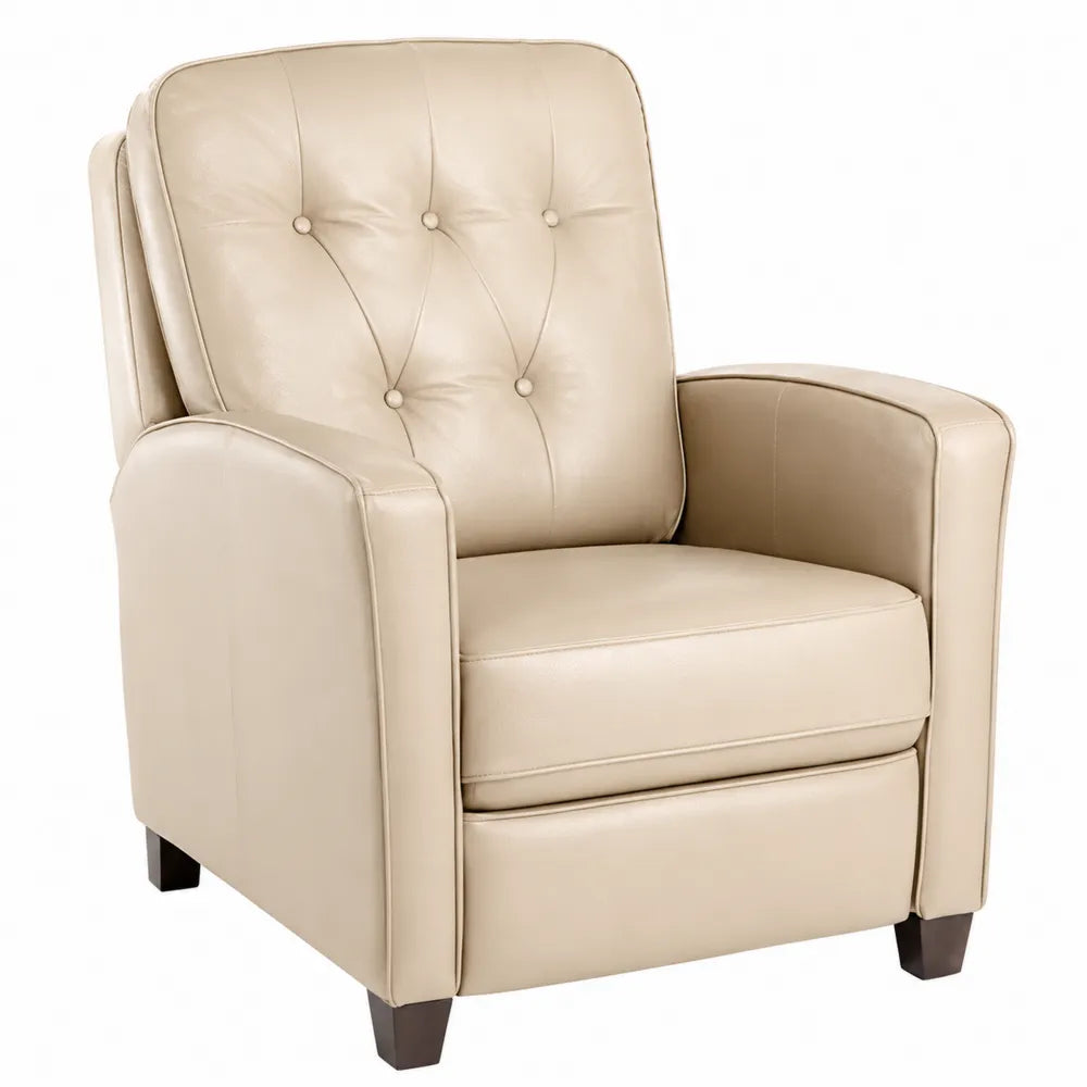 Sessel aus Kunstleder Beige