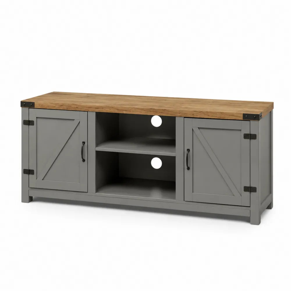 TV-Schrank MDF Eiche Grau 140x40x55 cm