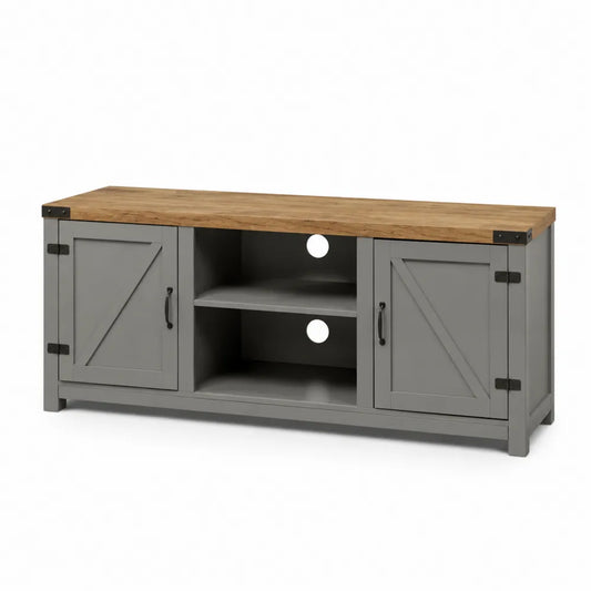 TV-Schrank MDF Eiche Grau 140x40x55 cm
